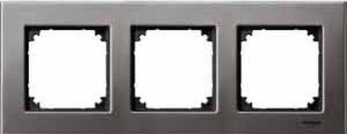 Рамка универсальная Schneider Electric Merten M-Elegance 3-м. металл серый родий  картинка